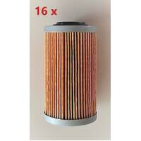 16 X OIL FILTER FOR WITHOUT O - RING ATV & MARINE - BOMBARDIER / JOHN DEREE / SEA - DOO