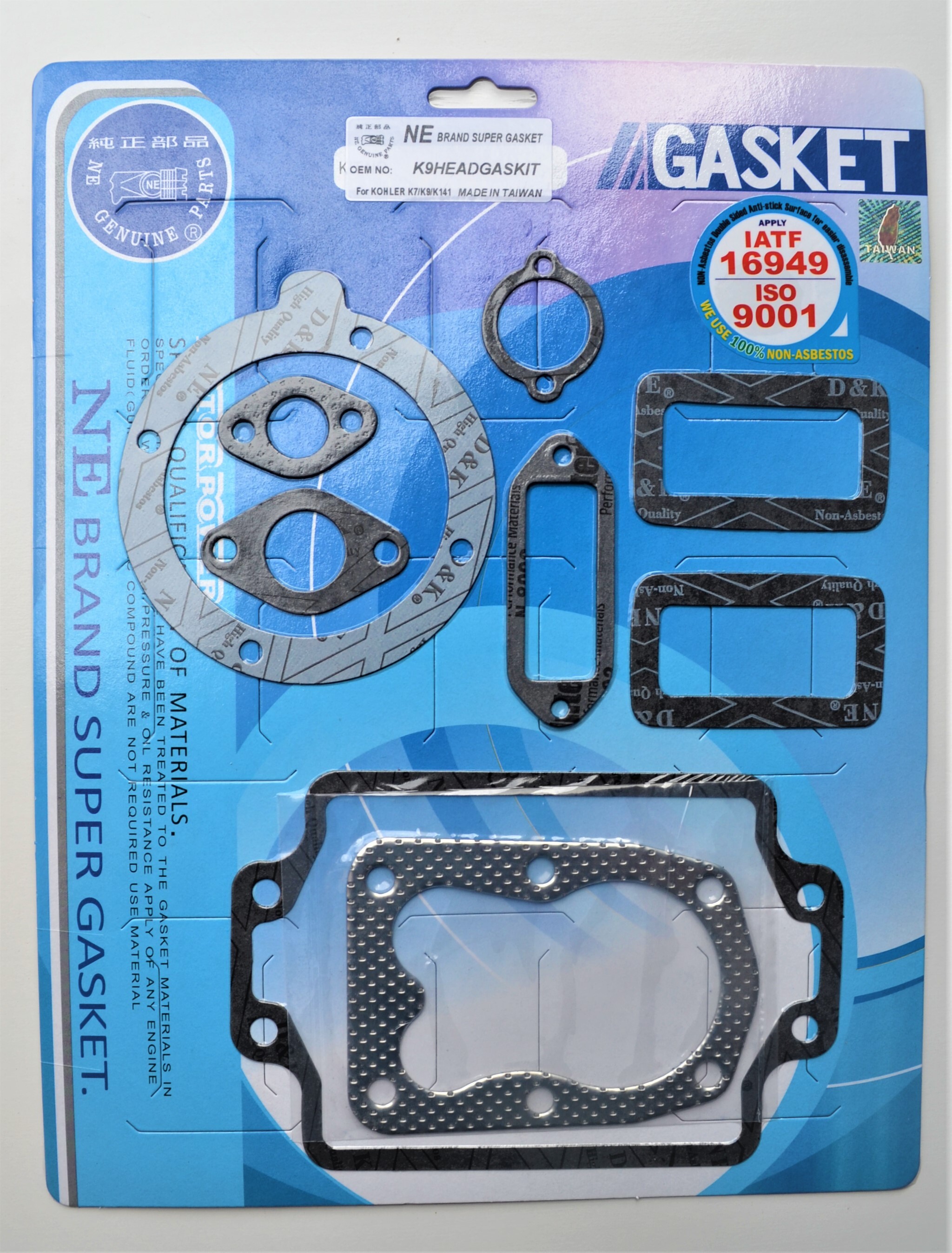 GASKET KIT FOR KOHLER K7 K9 K91 K141 4HP ALL YEARS K9 HEAD GASKET KIT